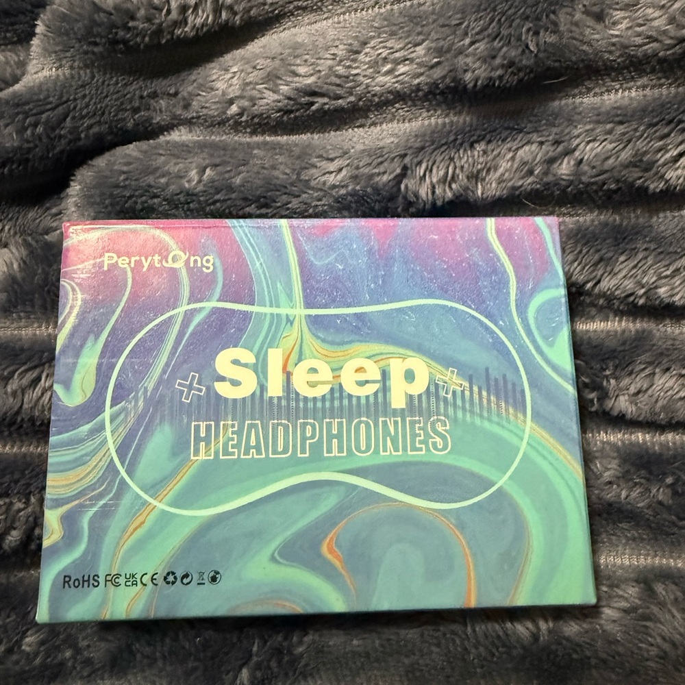 Sleep Headphones in Swirl Teal & Purple Packaging